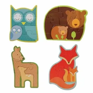 Petit Collage První puzzle lesní zvířátka #500655