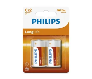 Baterie Philips LongLife C 2ks #1598269