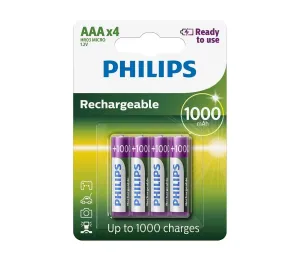 Philips Philips R03B4RTU10/10 - 4 ks Nabíjecí baterie AAA MULTILIFE NiMH/1,2V/1000 mAh