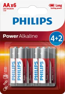 Baterie tužkové 4 + 2 AA (1,5V) PHILIPS LR6P6BP/10 #4812886