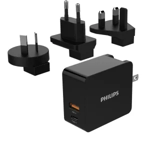 Cestovní síťová duální USB nabíječka  PHILIPS DLP2621T #4802458