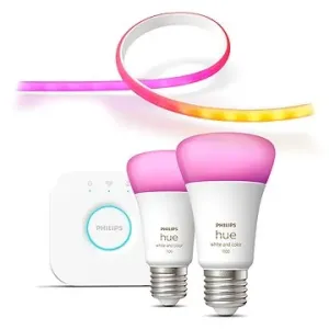 Philips Hue Gradient Lightstrip +  White and Color Ambiance 9W 1100 E27 malý promo starter kit