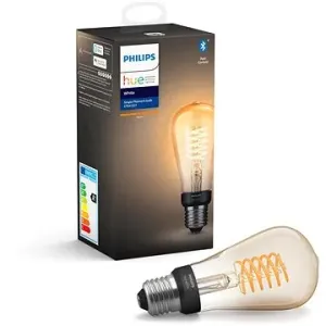 Philips Hue Filament BT LED žárovka E27 ST64 9W teplá bílá chytrá LED žárovka 600 lm 2200 K stmívatelná Čirá