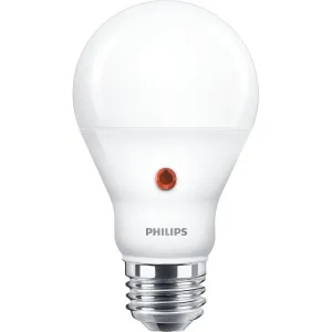 LED žárovka E27 A60 7.5W = 60W 806lm 2700K Teplá bílá 250° s čidlem soumraku PHILIPS PHICLAO0005