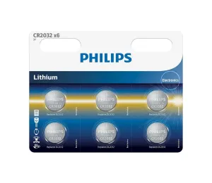 Philips Philips CR2032P6/01B - 6 ks Lithiová baterie knoflíková CR2032 MINICELLS 3V