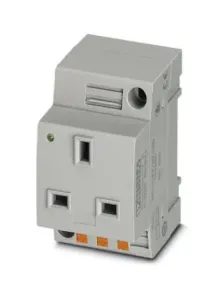 Phoenix Contact 804065 Mains Socket, 2P+E, 13A, 250V, Din Rail
