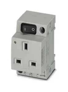 Phoenix Contact 804059 Mains Socket, 2P+E, 13A, 250V, Din Rail