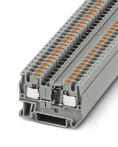 Phoenix Contact 3212112 Dinrail Terminal Block, 2Way, 10Awg, Gry