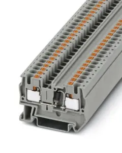 Phoenix Contact 3212125 Dinrail Terminal Block, 2Way, 10Awg, Gry