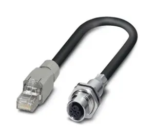 Phoenix Contact 1402765 Network Cable, M12 Rcpt-Rj45 Plug, 2M