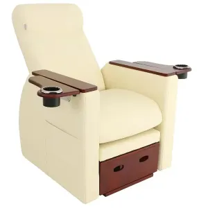 Elektrické pedikérské křeslo s výsuvnou stoličkou 60 W 150 kg béžová - Pedikérské podnožky physa