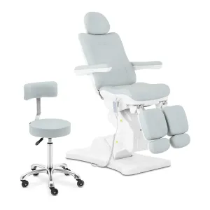 Židle a stolička na kolečkách pro péči o nohy s opěradlem pistácie - Pedikérské podnožky physa