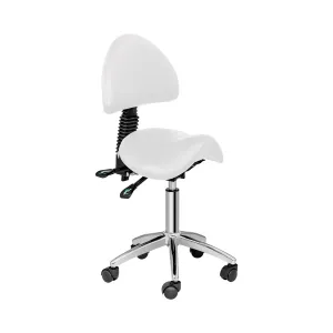 Sedlová židle 550–690 mm 150 kg Bílá - Sedlové židle physa