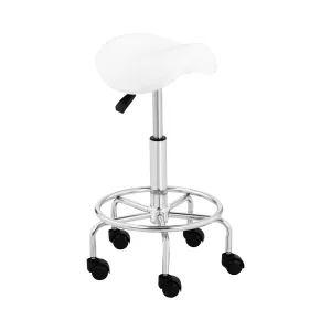 Sedlová židle 570–690 mm 150 kg Bílá - Sedlové židle physa