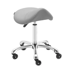 Sedlová židle 570–750 mm 150 kg světle šedá - Sedlové židle physa