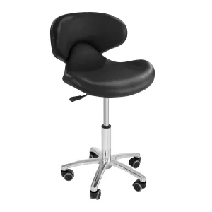 Otočná židle s opěradlem 440–570 mm 150 kg Černá - Kadeřnická křesla physa