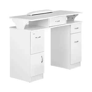 Stůl na manikúru 1037 x 408 x 800 mm černo/bílý s místem na odložení rukou - Stoly na manikúru physa