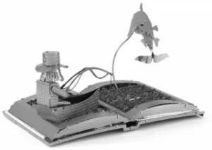 Metal Earth 3D kovový model Stařec a moře Book Sculpture