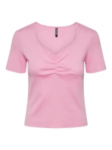 Pieces Dámské triko PCTANIA Slim Fit 17135430 Begonia Pink XL