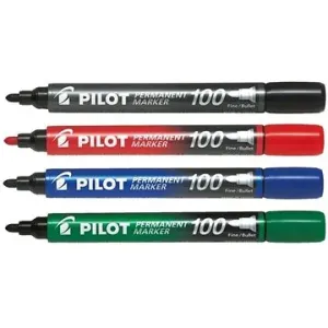 PILOT Permanent Marker 100 1.0 mm, sada 4 barev