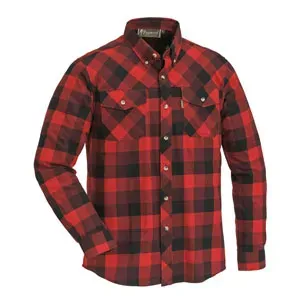 Košile dřevorubecká PINEWOOD Lumbo flannel kostkovaná - ČERVENO / ČERNÁ Velikost: 3XL #3515663