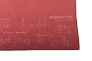 Ručník Pinguin Micro Map 40 x 40 cm, červený