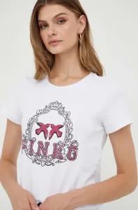 Bavlněné tričko Pinko bílá barva #6048798