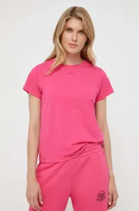 Bavlněné tričko Pinko růžová barva, 100373.A0KP