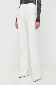 Kalhoty Pinko dámské, bílá barva, zvony, high waist #5984221