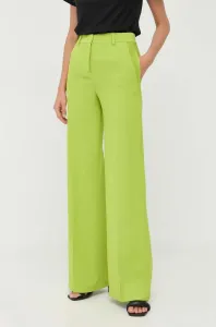 Kalhoty Pinko dámské, zelená barva, široké, high waist #5991540