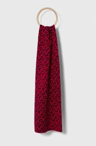 Šátek z vlněné směsi Pinko fialová barva, vzorovaný #5687523