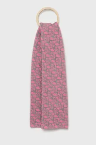 Šátek z vlněné směsi Pinko růžová barva, vzorovaný
