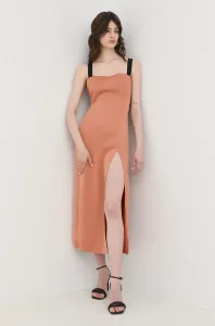 Šaty Pinko oranžová barva, maxi #4745696