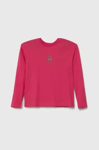 Dětská bavlněná košile s dlouhým rukávem Pinko Up fialová barva #5695534