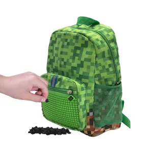 PIXIE CREW - dětský batoh Adventure zelená kostka