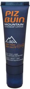 Piz Buin Sluneční krém SPF 50+ a ochranný balzám na rty SPF 30 2 v 1 (Mountain Combi 