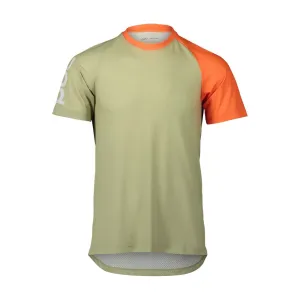 POC Cyklistický dres s krátkým rukávem - MTB PURE - zelená/oranžová M