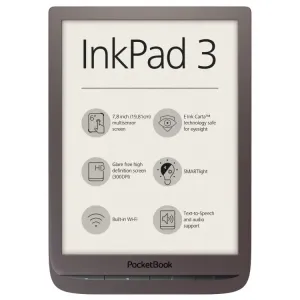 Čtečka e-knih PocketBook INKPAD 3, 19.8 cm (7.8 palec)tmavě hnědá