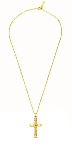 Police Nadčasový pozlacený náhrdelník s křížkem Crossed PEAGN0032401