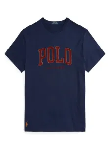 Nadměrná velikost: Polo Ralph Lauren, Jemné tričko z bavlny s vyšitou značkou na straně předního dílu Námořnická Modrá