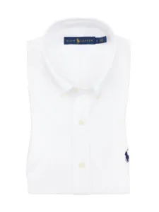 Nadměrná velikost: Polo Ralph Lauren, Košile s krátkým rukávem, z lehké bavlny a s propínacím límečkem button-down Bílá #4811578