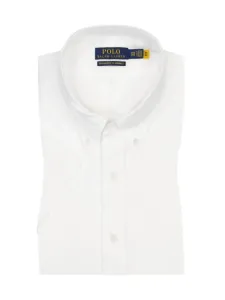 Nadměrná velikost: Polo Ralph Lauren, Košile s krátkým rukávem z materiálu seersucker a s natištěným logem Bílá #4794874