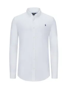 Nadměrná velikost: Polo Ralph Lauren, Košile z piké materiálu, s propínacím límečkem (button-down) Bílá #4796866