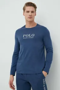 Bavlněná košile s dlouhým rukávem Polo Ralph Lauren tmavomodrá barva, s potiskem #5966745