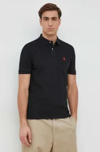 Bavlněné polo tričko Polo Ralph Lauren černá barva