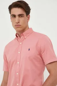 Košile Polo Ralph Lauren růžová barva, regular, s límečkem button-down #5408211
