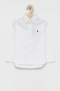 Dětská bavlněná košile Polo Ralph Lauren bílá barva #6131844