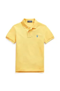 Dětská bavlněná polokošile Polo Ralph Lauren žlutá barva #4908387
