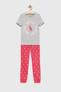 Dětské bavlněné pyžamo Polo Ralph Lauren růžová barva