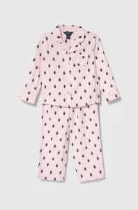 Dětské bavlněné pyžamo Polo Ralph Lauren růžová barva #6066674